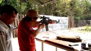 Shooting AK-47 - doa in Cambodia