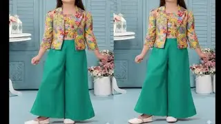 Kids top With Coat Collar Blazer and Pant Cutting and Stitching/Very Easy Baby Dress
