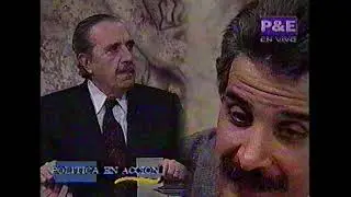 Raúl Alfonsín: “Con Cavallo  y el neoconservadorismo,  no”.