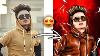 How To Make Cartoon Vector Art | Turn Yourself In Vector| Easy Steps | Step-By-Step |Prince Editz