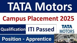 Tata motors requirement jamsedpur 2025 // iti Apprentice vacancy 2025 // Tata company Apprentice 