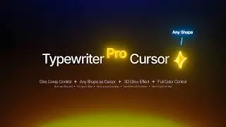 Typewriter with 3D Glow Cursor - After Effects & Premiere Pro Template