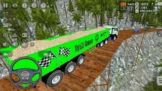22 Wheels Big TROLLEY TATA  Truck Full Material Loaded supply 🪨 Off Road  driving video ⚡🎮
