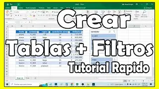 Como CREAR TABLAS EN EXCEL con Filtros como un Profesional del Excel muy f&aacute;cil