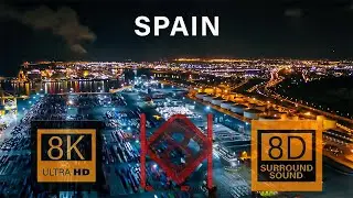 8K Video Ultra HD SPAIN with Relaxing 8D Music | 8K Visual 8D Audio