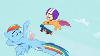 Rainbow Dash & Scootaloo - Nice moves, kid. Nice moves? Rainbow Dash thinks I've got nice moves!