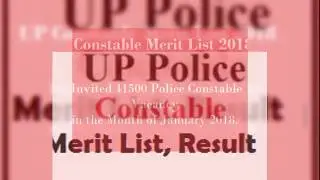 UP police constable merit list 2018