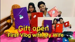 கல்யாண Gifts open பண்ணியாச்சி // Marriage gifts // First video with My Wife // Mrdagaalty