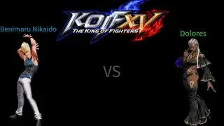 King Of Fighters XV Benimaru Nikaido Vs Dolores (CPU Vs CPU Level 5)