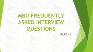 MBD or Model Based Development Frequently asked Interview Questions Part1