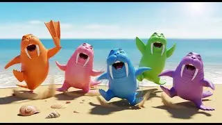 Five Little Walruses Stomp Stomp Stomp | Nursery Rhymes for Kids & Baby Songs