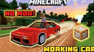 Minecraft Car Command Block Bedrock Tutorial | Minecraft Commands For Bedrock🚗