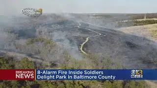 More than two dozen homes told to evacuate because of large brush fire at Soldiers Delight Park in O