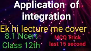 #Application of integration #Area under the curve #cbse#hbse#bounded area .ncert 8.1 class 12th