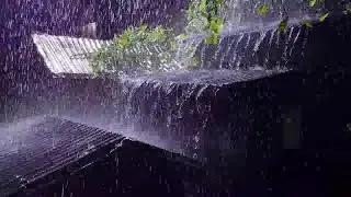 HEALING SLEEP[No Ads]😴Relaxing Rainfall & Thunder Sounds with Cozy Fireplace🔥 Unwind & Stress Relief