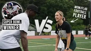 Mom vs. Super Bowl Champ | Will Blackmon Football Camp | 1v1s, Agility, Tackling, and More!