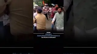 Clashes Between BJP And CONGRESS On Streets Of DEHRADUN #bjp #congress #shorts