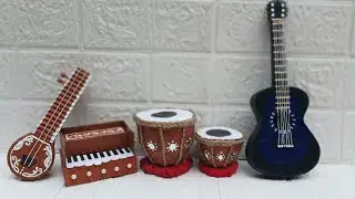 DIY Mini Musical Instruments | Musical Instruments Craft Ideas | Home Decoration Craft Ideas
