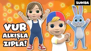 Vur, Alkışla ve Zıpla! Çocuklar Bu Videoda DURMUYOR! ⬆️⬇️➡️⬅️ Zumba!