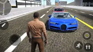 Driving New Blue Bugatti Chiron | GTA Offline Car Simulator