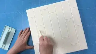 How to make a wooden floor board effect in icing for cakes