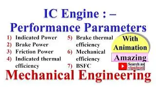 IC Engine Performance Parameters: Indicated Power, Brake Power & Efficiency & more #engine #gtu #bme