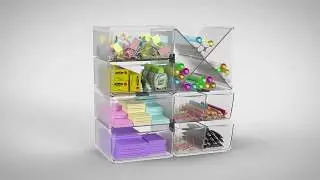 Deflecto&reg; Stackable Cube Organizers