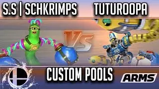 Smash n Splash 4 ARMS: S.S | Schkrimps (Helix) vs. Tuturoopa (Byte & Barq) Custom Pools