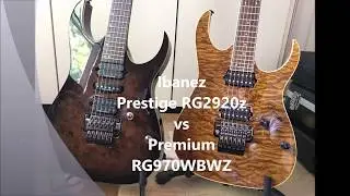 Ibanez RG Premium vs Prestige Shootout - RG970WBWZ vs RG2920z