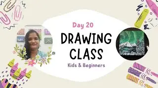 How to Paint the Northern Lights /Beginner Acrylic Tutorial / Day 20 #neetuartclasses 