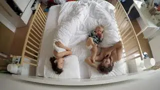 Cutest video with baby and his sleepy parents