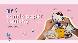 🎀 DIY Hello Kitty Paper Squishy + Learn Basic English ✂️🧸#LearnEnglish #papersquishy #manualidades