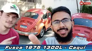FUSCA 1975 1300L VERMELHO NOBRE - CAQUI