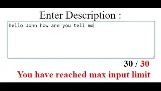 Input Character Limit Validation In AngularJS