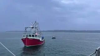 First Day of Menhaden(Pogie) Fishing out of Casco Bay. Portland Maine.