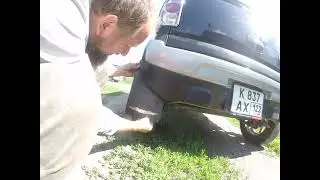 Установка брызговиков на  Suzuki Hustler(Хасик)