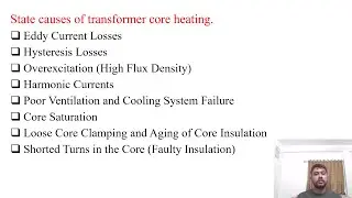 SGP Video short on State causes of transformer core heating in English