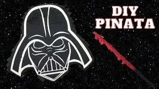 DIY Star Wars Party Pi&ntilde;ata - Darth Vader Pinata and Lightsaber pinata stick