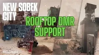 Xbox Series X Battlefield 6- Old man playing DMR support role on the rooftops of New Sobek City.