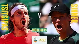 Stefanos Tsitsipas vs Jannik Sinner Highlights | Rolex Monte Carlo Masters 2024