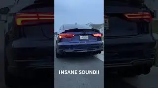AudI S3 INSANE exhaust sound #automobile #cartok #audi #s3 #a3 #exhaust #downpipe  #cars #automobile