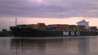 Container Ship MSC ILONA Entering New York Harbour (June 19, 2014)