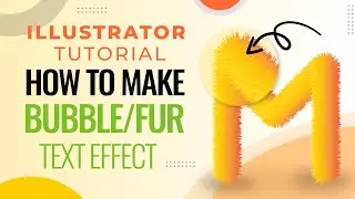 How To Make Fur Text Effect in Illustrator  | Illustrator Tutorial