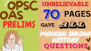 &ldquo; SHOCKING!! OPSC Asked Modern India History Only from This 70-Page Material!&rdquo;