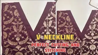 V neck cutting and stitching very easy trick ke sath 👍👇@Shahnoor_boutique1 #watchnow ✂️