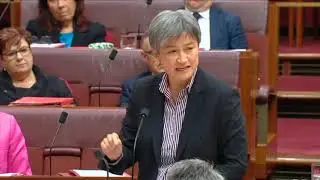 Senator Penny Wong speaks in the Senate against hate speech.