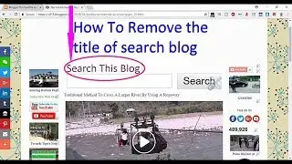 How To Remove  The Title Of Search Box  In Blogger