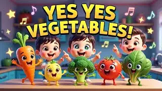 Yes Yes Vegetables Song 🥕🥦🍅 | Fun 3D Cartoon for Kids | Healthy Eating Nursery Rhymes