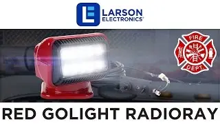 36W Golight Radioray Motorized LED Spotlight - 2500 Lumens - (1) Wired Remote Control - Red Housing