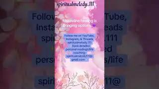 Masculine healing is bringing options. #tarotreader #lifecoach #spirituality 